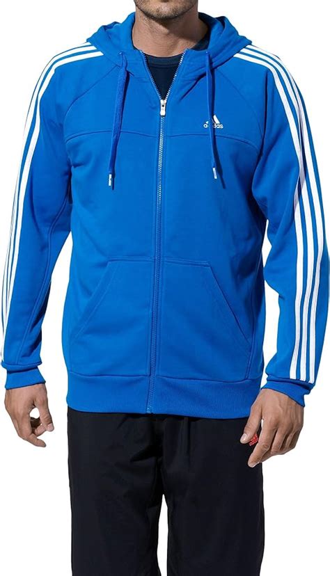 sweatjacke adidas herrenblau mit grünen streifen